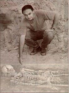 spätrömisches Skelettfund (ca. 500 n.Chr) im Juli 2001